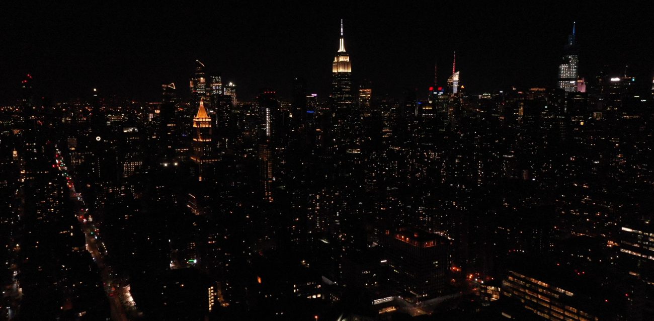City skyline at night